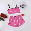 European American Style Thin Sleeveless Tank Top Shorts Two-Piece Loungewear Pajamas
