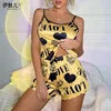 European American Style Thin Sleeveless Tank Top Shorts Two-Piece Loungewear Pajamas