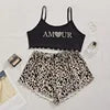 European American Style Thin Sleeveless Tank Top Shorts Two-Piece Loungewear Pajamas